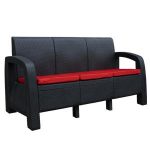 Ranoush Three Seater Sofa with Cushions – Plastic Mould Self Assemble and Dissemble – N150,000